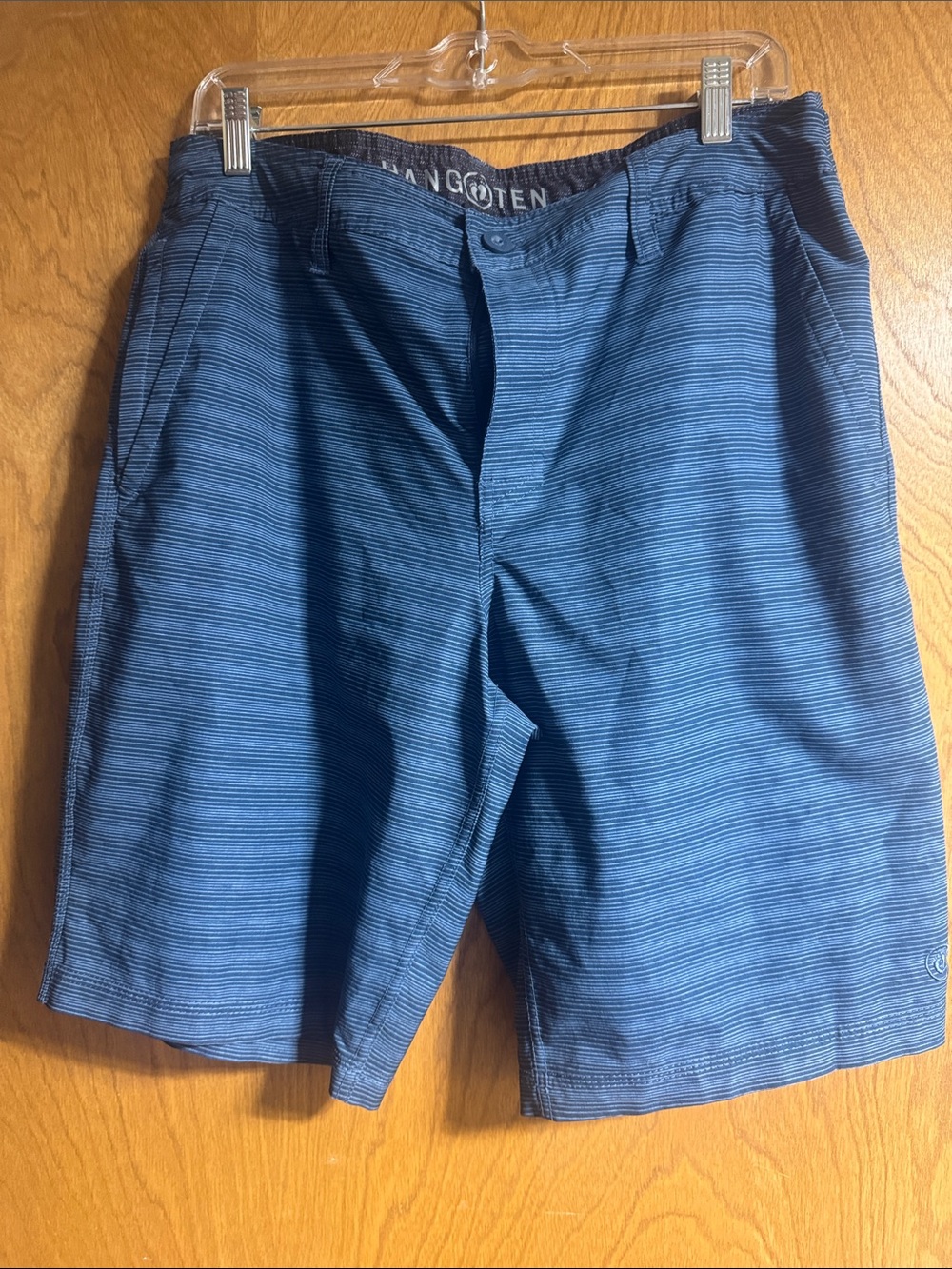Hang Ten Blue Striped Men’s Flat Front Shorts